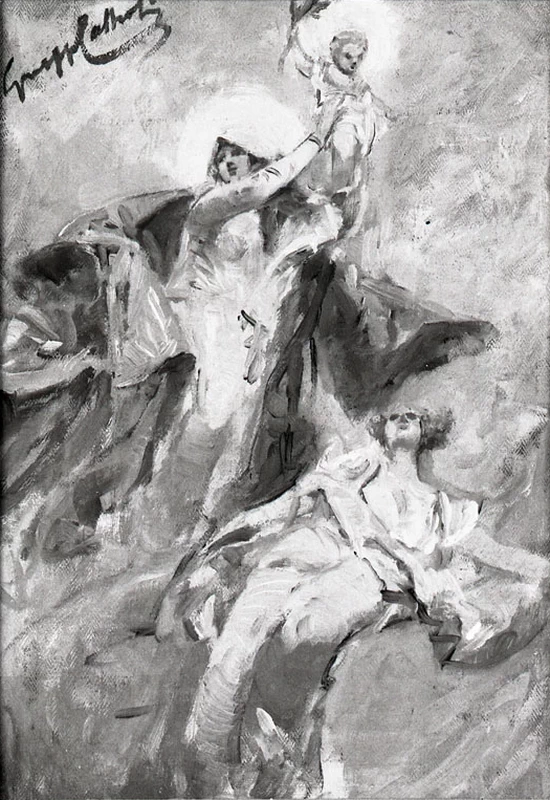 Madonna in gloria col Bambino e angelo - Palazzo Bruni, Ciocchi, Arezzo